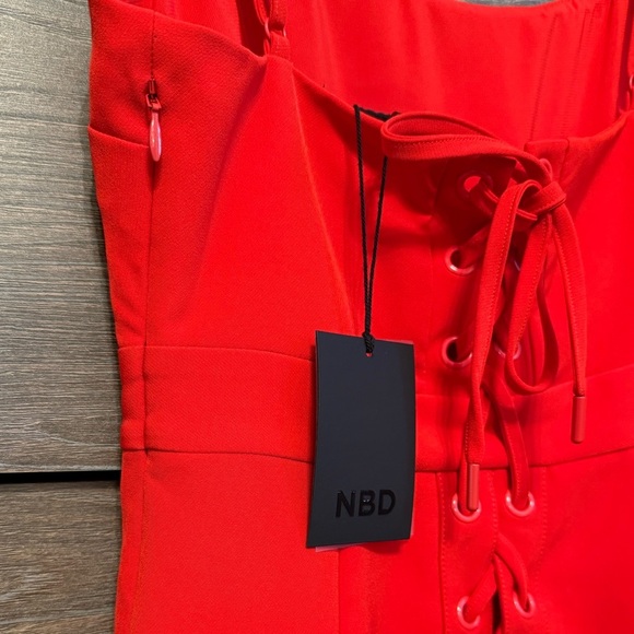 NBD Red Mini Dress XS. NWT - Picture 4 of 8